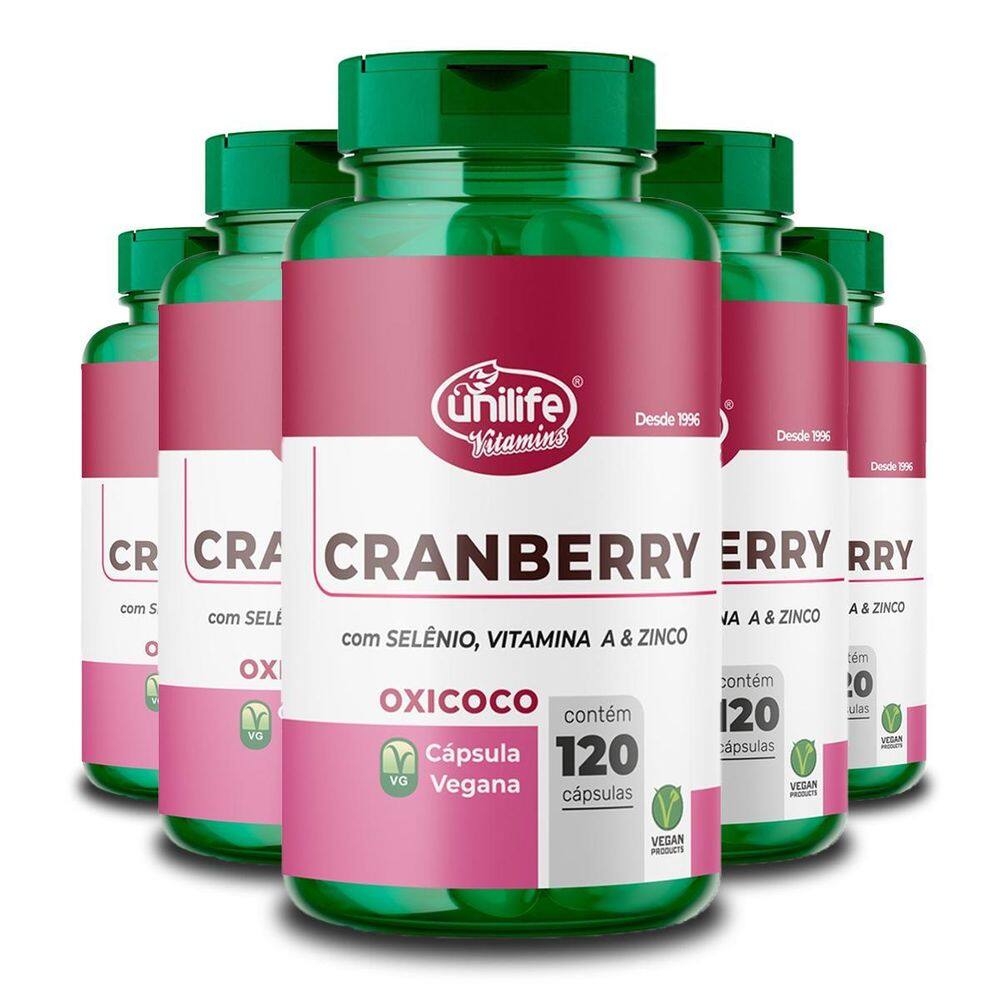 Kit 5 Cranberry 120 Cápsulas Unilife