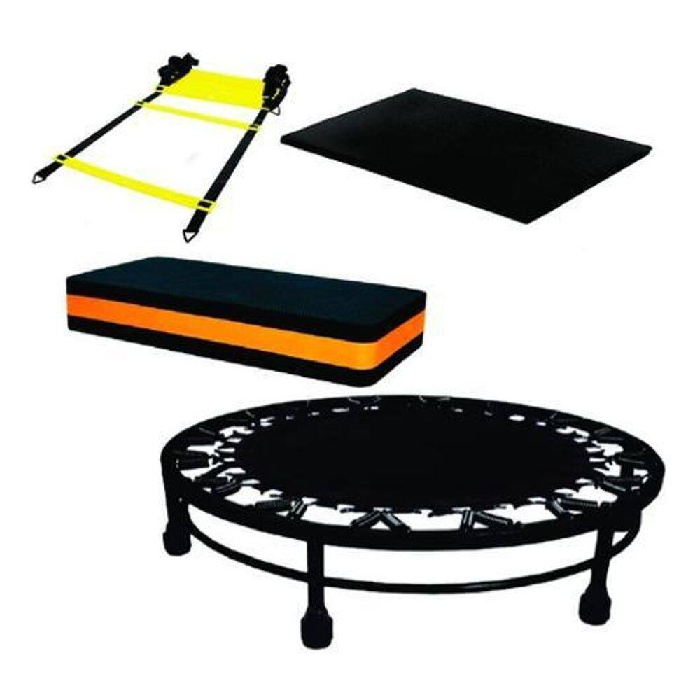 Kit Aeróbico Mini Jump + Colchonete + Escada + Step
