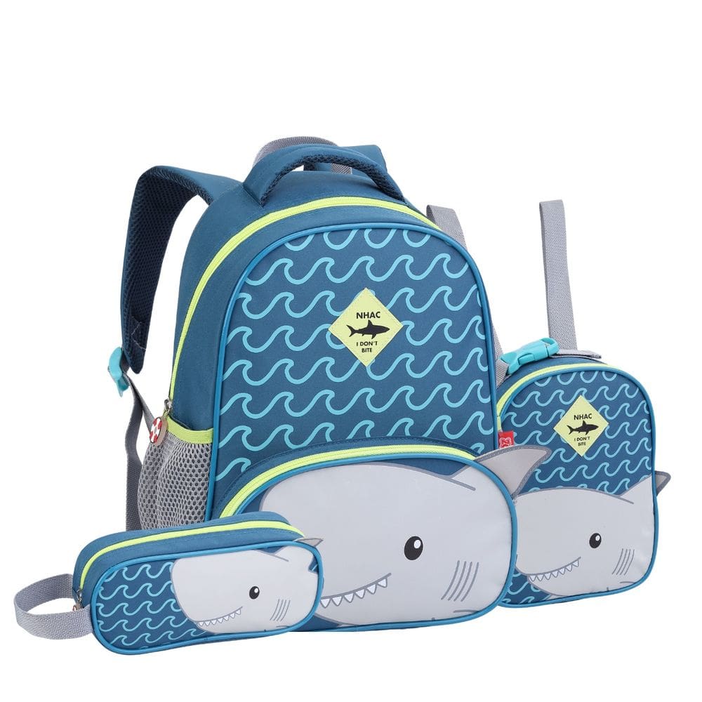 Mochila Costas Lancheira Térmica Tubarão Infantil
