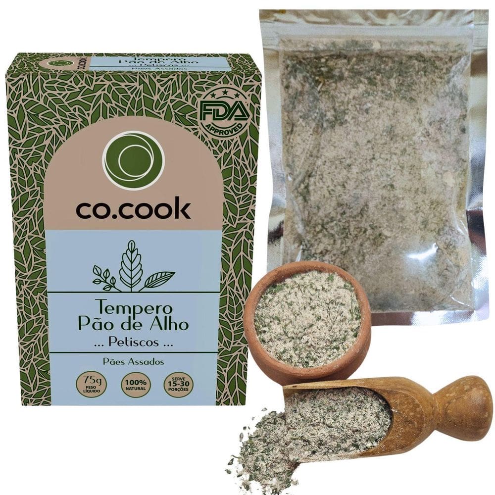 Cocook Especiaria Natural Tempero Pão De Alho Petiscos 75G