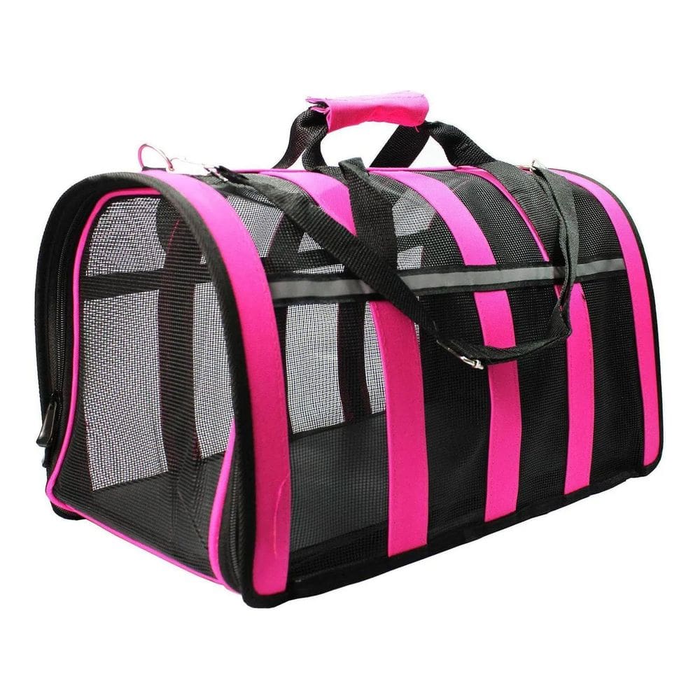 Bolsa Mala Transporte Gato Cachorro Pet Animais Estimaçao Bichos Passeio Viagem Aviao Carro Lazer Faixa Relfetiva