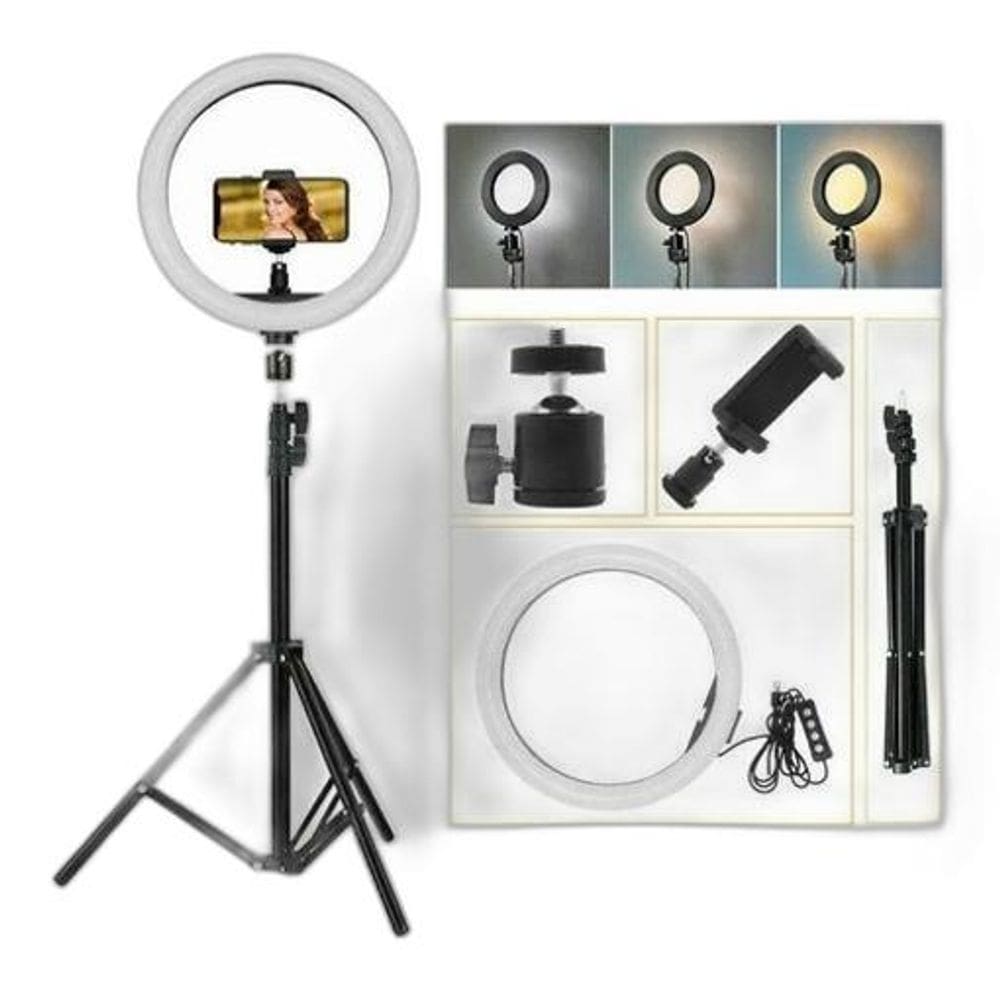 Ring Light Anel 30cm 12 - DS RING LIGHT - Preto - USB