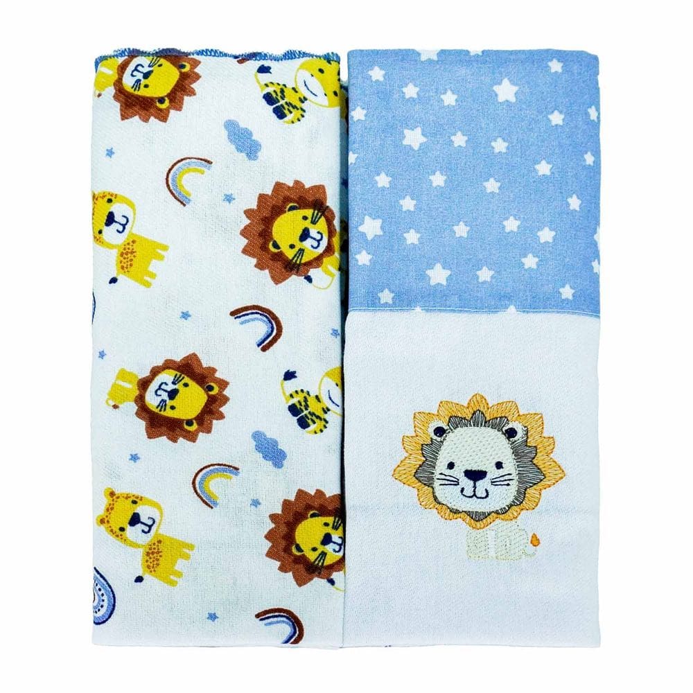 Manta Flanelada Estampada para Bebê 79 cm x 80 cm Bublim
