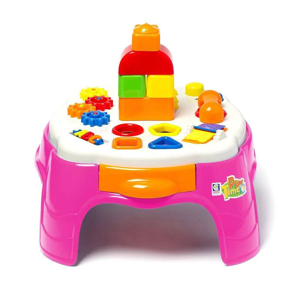 Mesa de Atividades Play Time - Rosa - Cotiplás