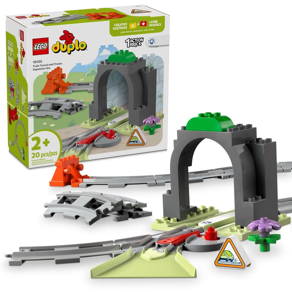 Brinquedo de construção LEGO DUPLO Town Train Tunnel com 10 trilhos 10425