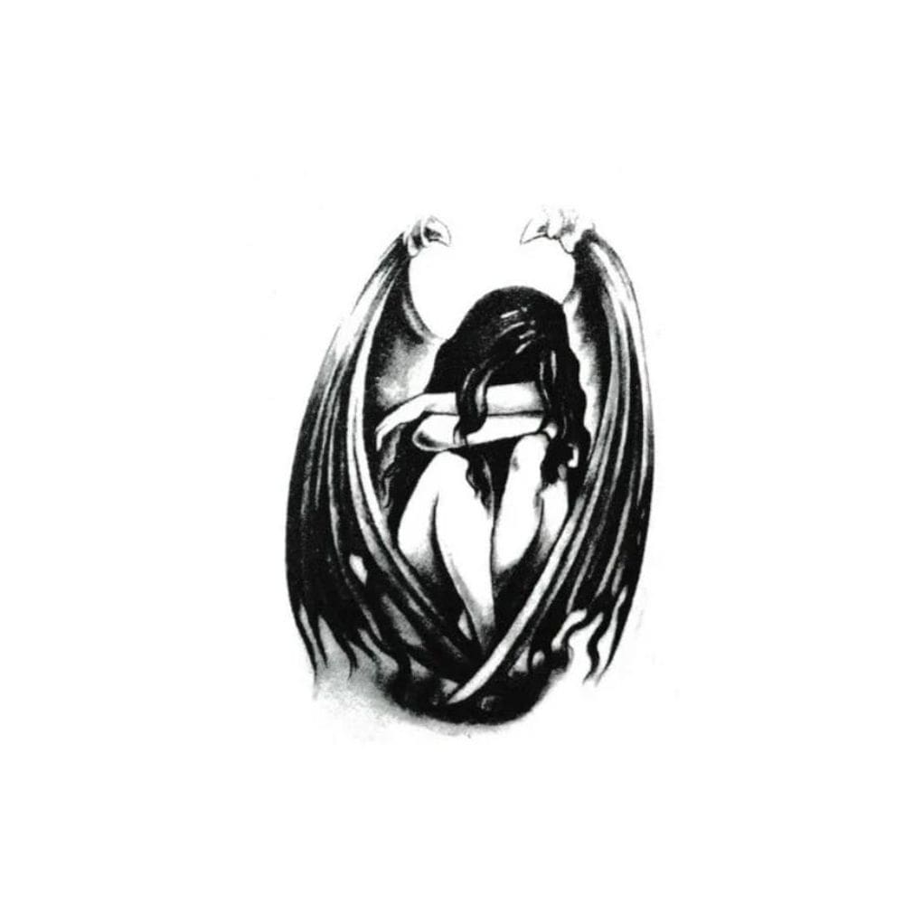 Tatuagem Temporária Anjo Caido 15 Cm