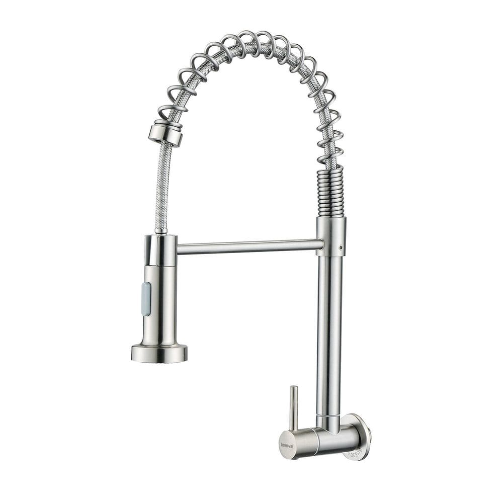 Torneira De Parede Cozinha Gourmet Inox 304 Prata Brinovar