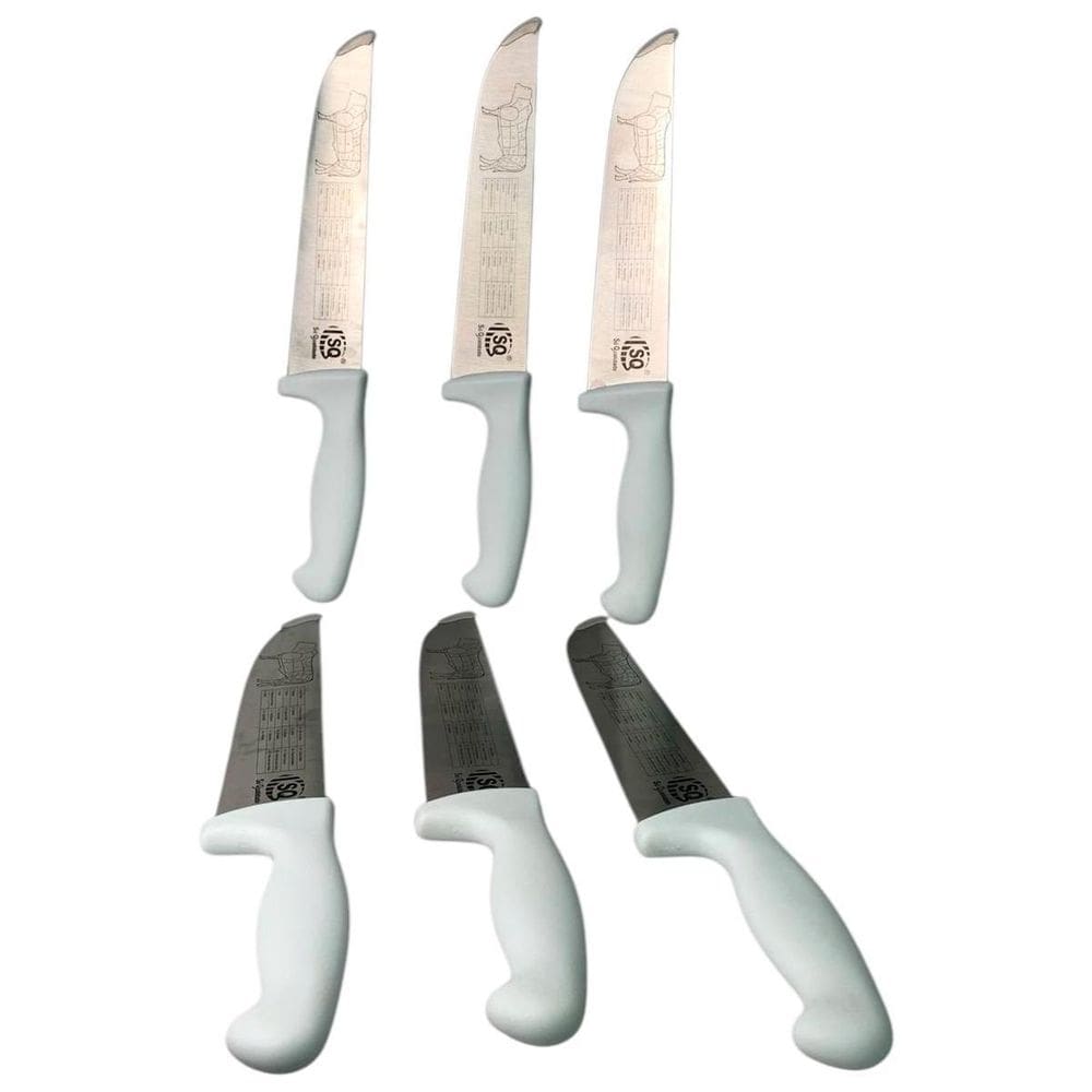 Kit 6 Faca De Carne 8 Cabo De Plástico