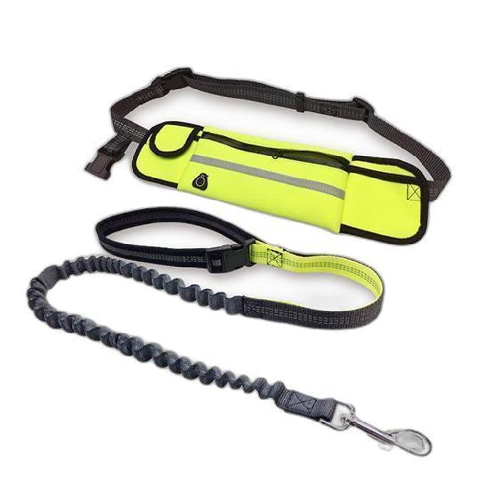 Guia Ajustável De Cintura Com Pochete Em Neoprene Amarela