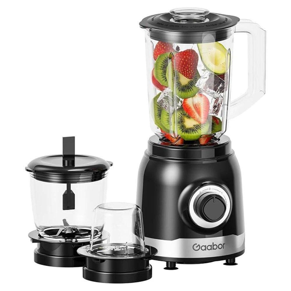 Liquidificador 3 Em 1 Com 2 Velocidades Função Pulsar Gaabor Preto 110V