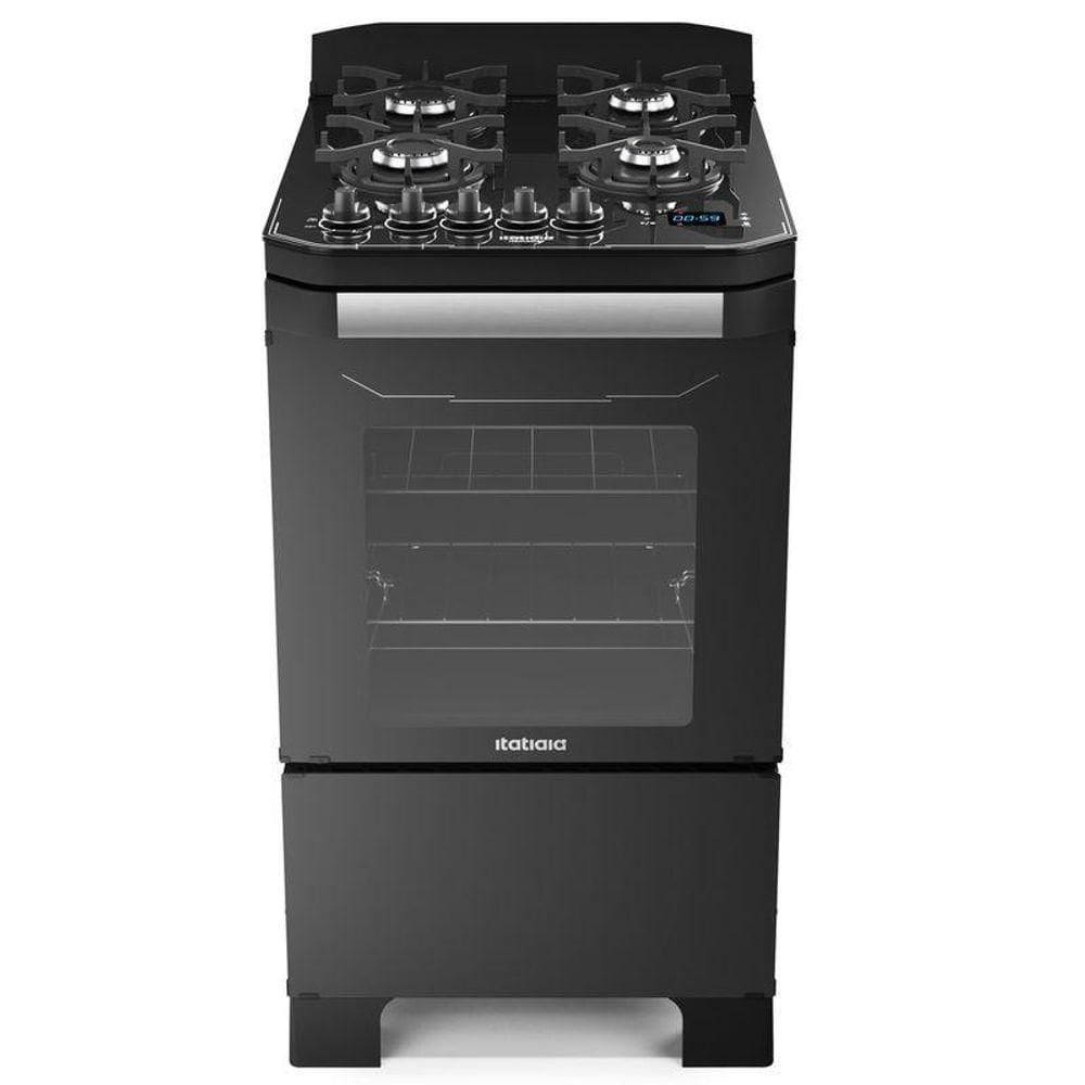 Fogão Itatiaia Itamaster 4 Bocas Digital Preto Bivolt