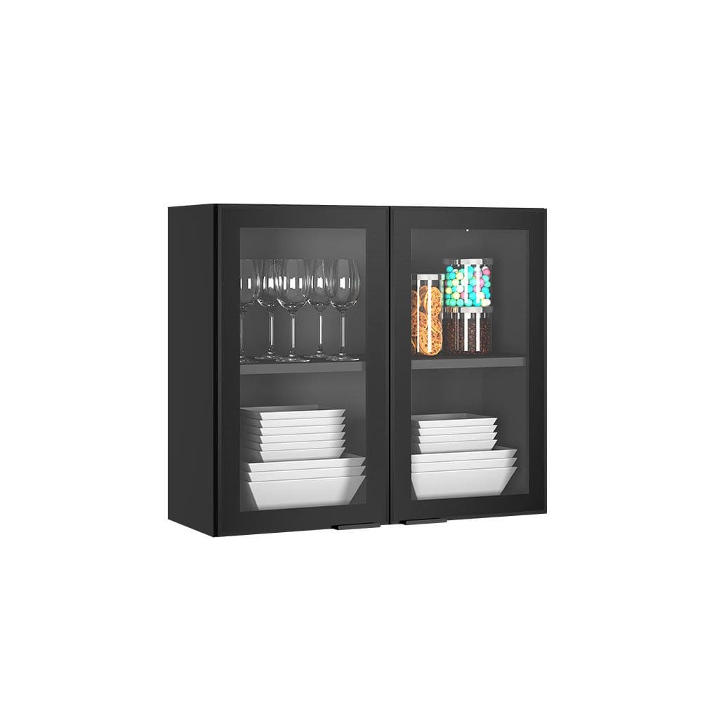 Armario Aereo de Cozinha Exclusive Itatiaia 2 Portas com Vidro