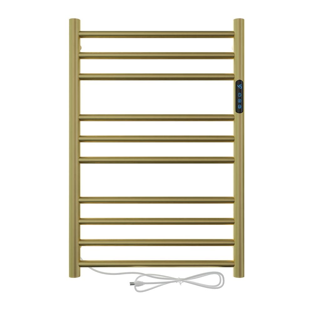 Toalheiro Termico Redondo Dourado FoscoTimer Esquerdo