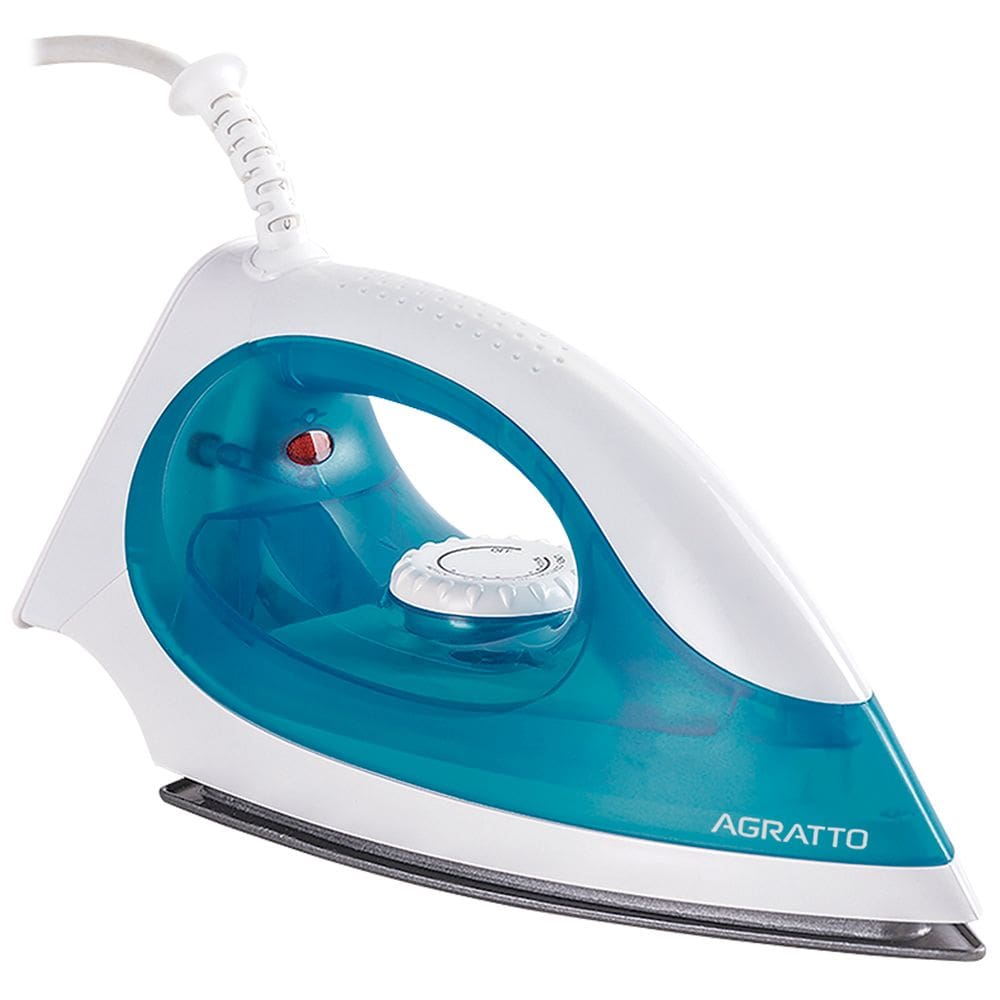 Ferro de Passar Roupa a Seco Base Antiaderente Controle de Temperatura 110V 127V Agratto Facile