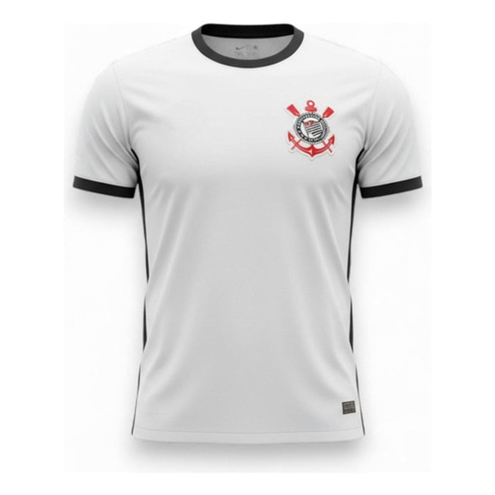Camisa Corinthians Recortes Lateral Logo Bordado