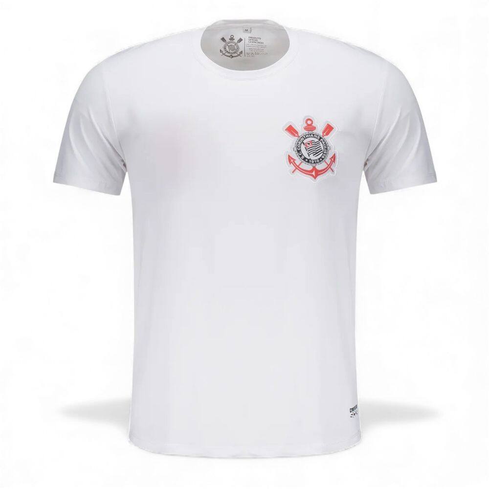 Camiseta Corinthians Brasão Bordado Licenciado Coimbra