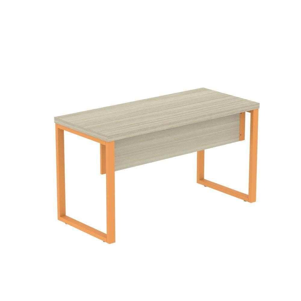 Mesa Escritório 1500x600x750mm M150-60pe40tub Castanheira Natural-laranja Picasso