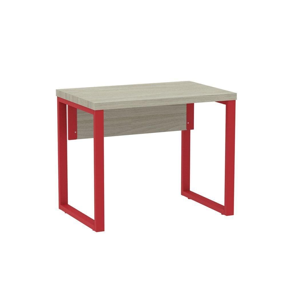 Mesa Escritório 900x600x750mm M900pe40tub Castanheira Natural-vermelho