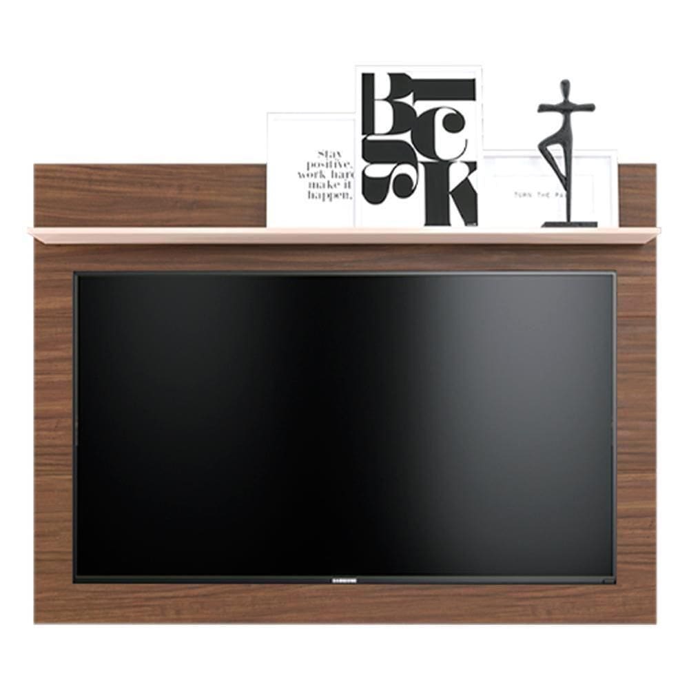 Painel Suspenso Tv 55” Maia Colibri Nogueira Real Off White