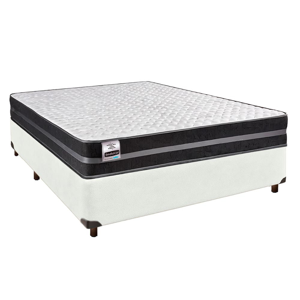 Cama Box + Colchão Casal Molas Ultralastic Bogota Inducol