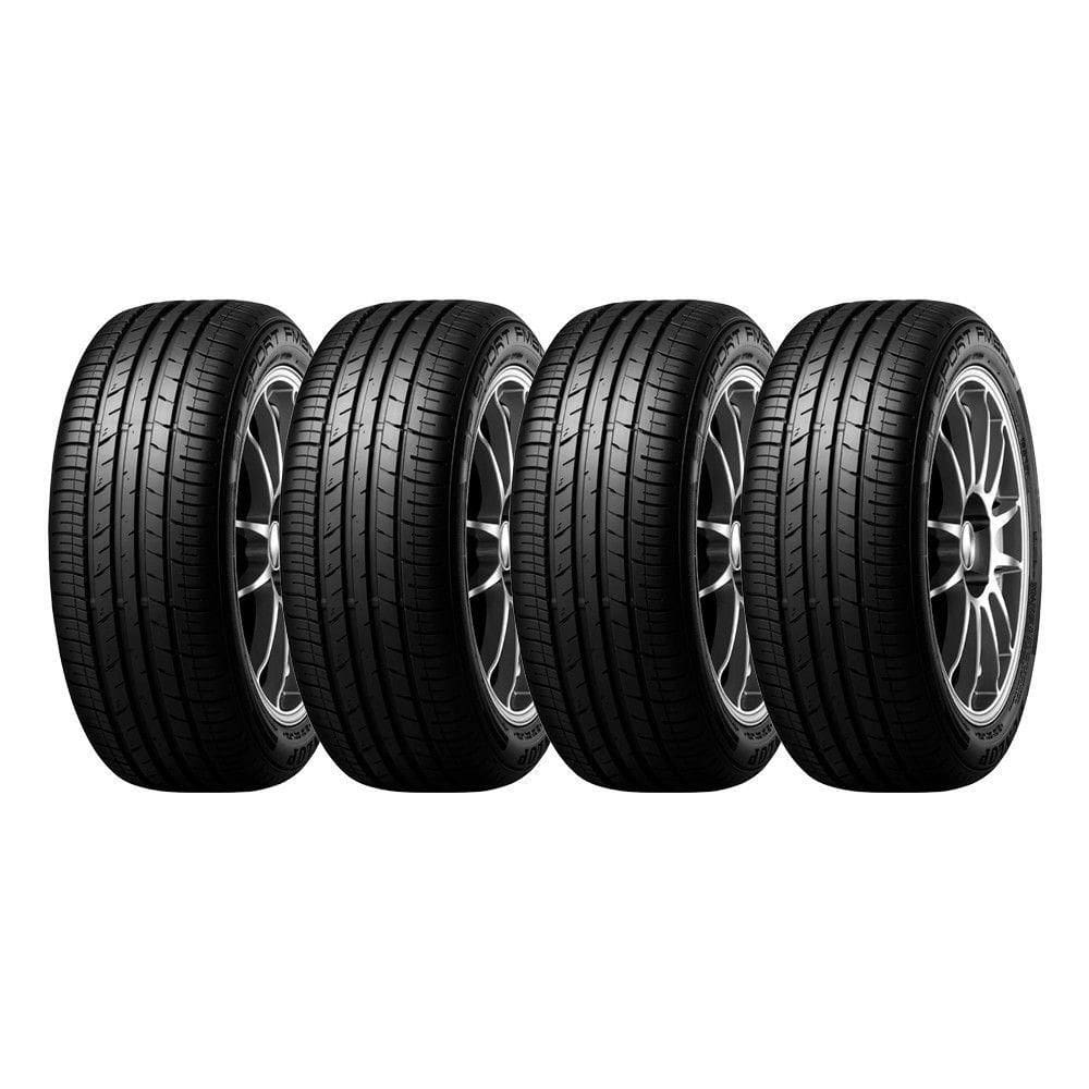 Kit 4 Pneus Dunlop 225/50r17 Sport Fm800 Preto