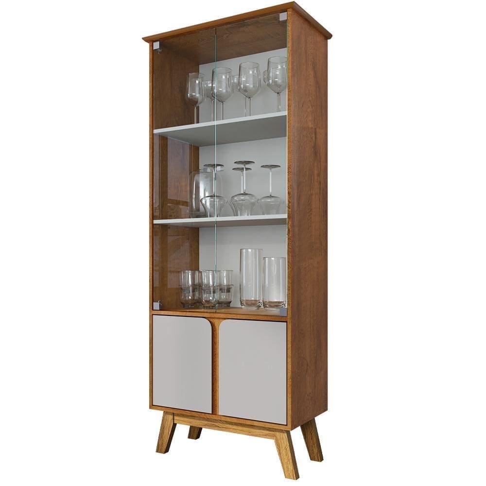 Cristaleira 4 Portas Madri 180x70 Cm Bechara Naturalle