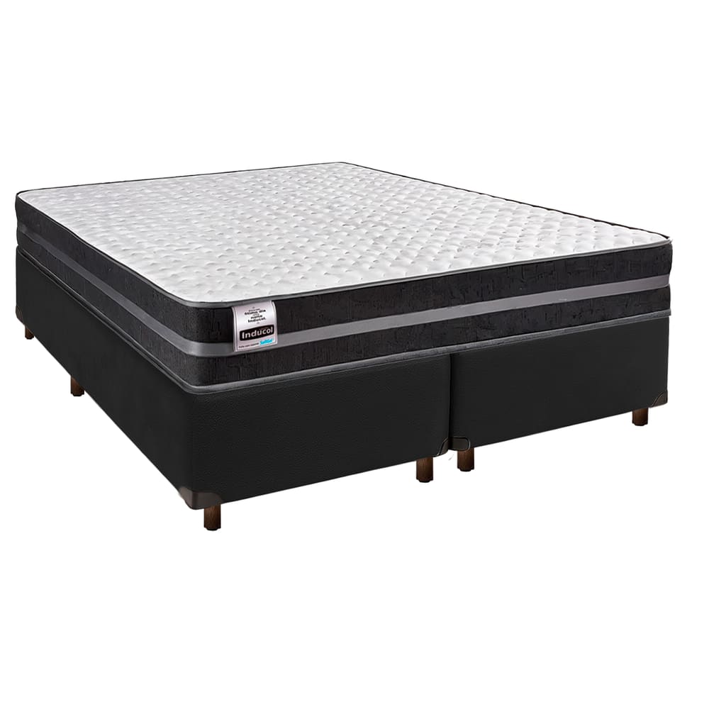 Cama Box + Colchão Queen Molas Ultralastic Bogota Inducol