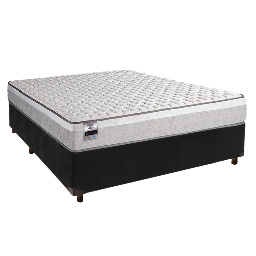Cama Box + Colchão Casal Molas Ensacadas Hanover Inducol
