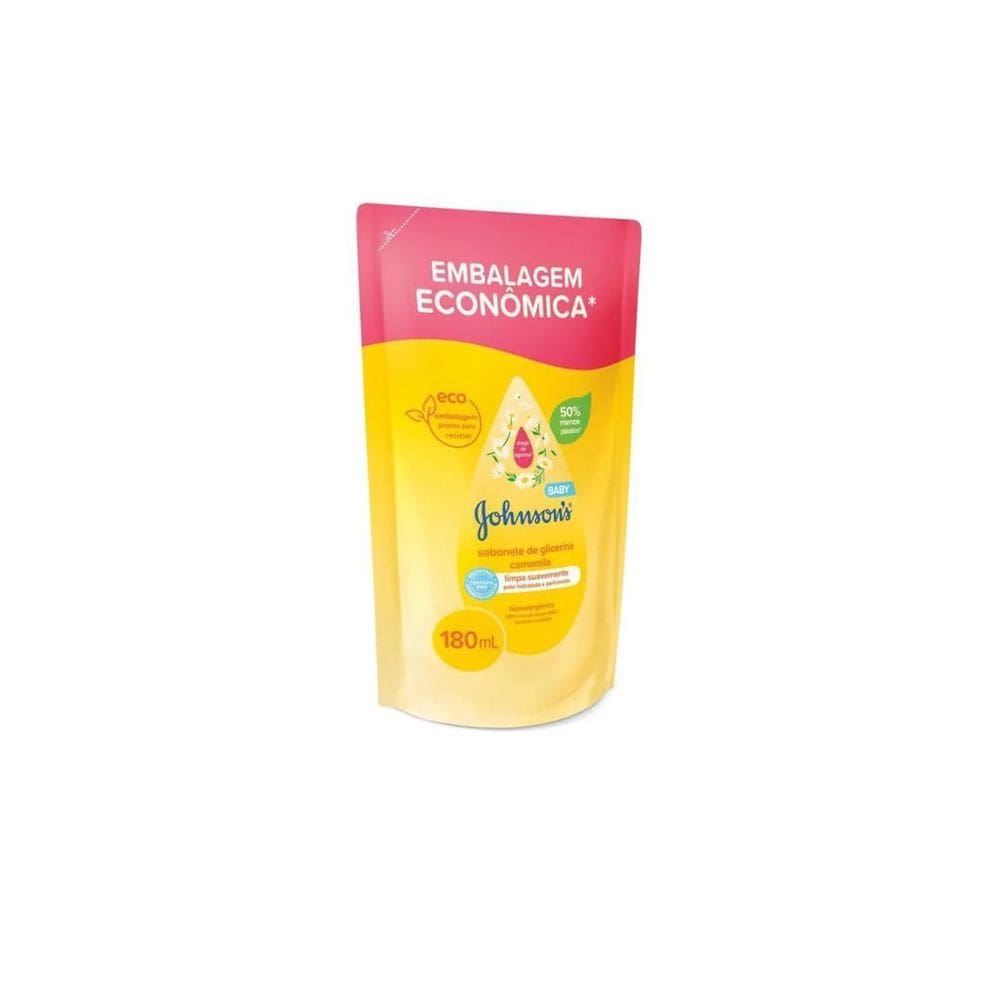 Refil Sabonete Líquido Glicerina Camomila 180Ml Johnson`S