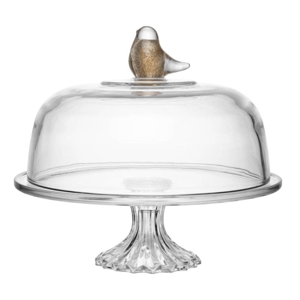 Boleira de Cristal com Pé e Tampa Bird 30cm Wolff