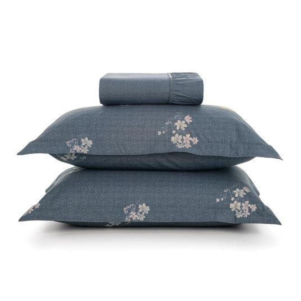 Jogo De Cama Casal 3Pçs Helen 200 Fios Karsten