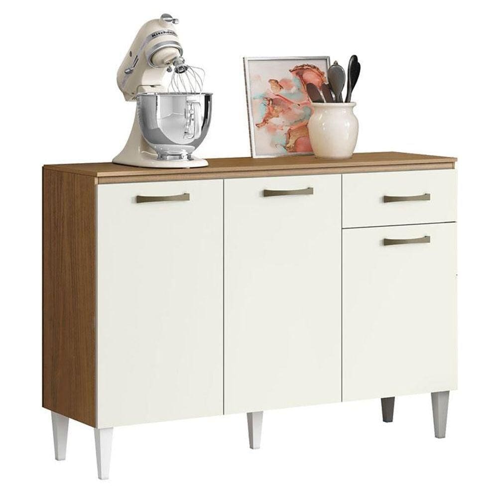 Balcão De Cozinha Atenas 2012182 Atacama Off White - Aramóveis