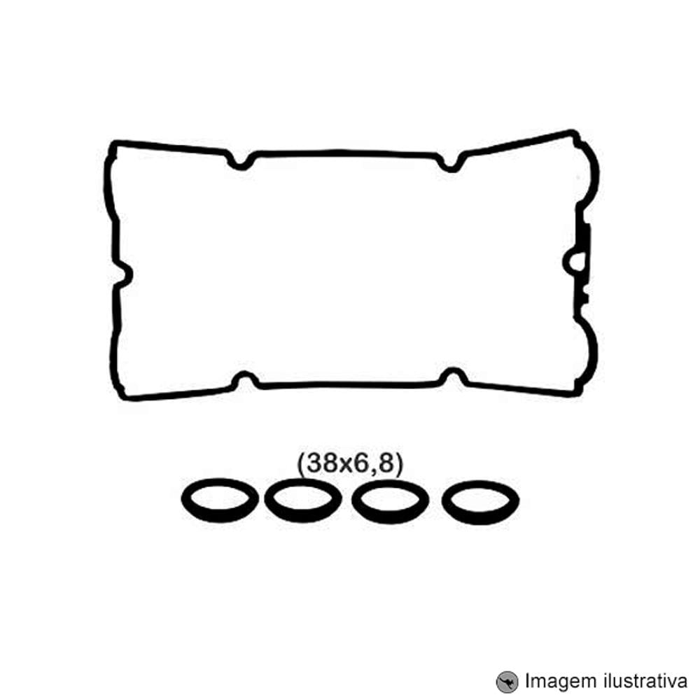 Kit Junta Tampa De Válvula Borracha Fiat Tempra Tipo 2.0 16V