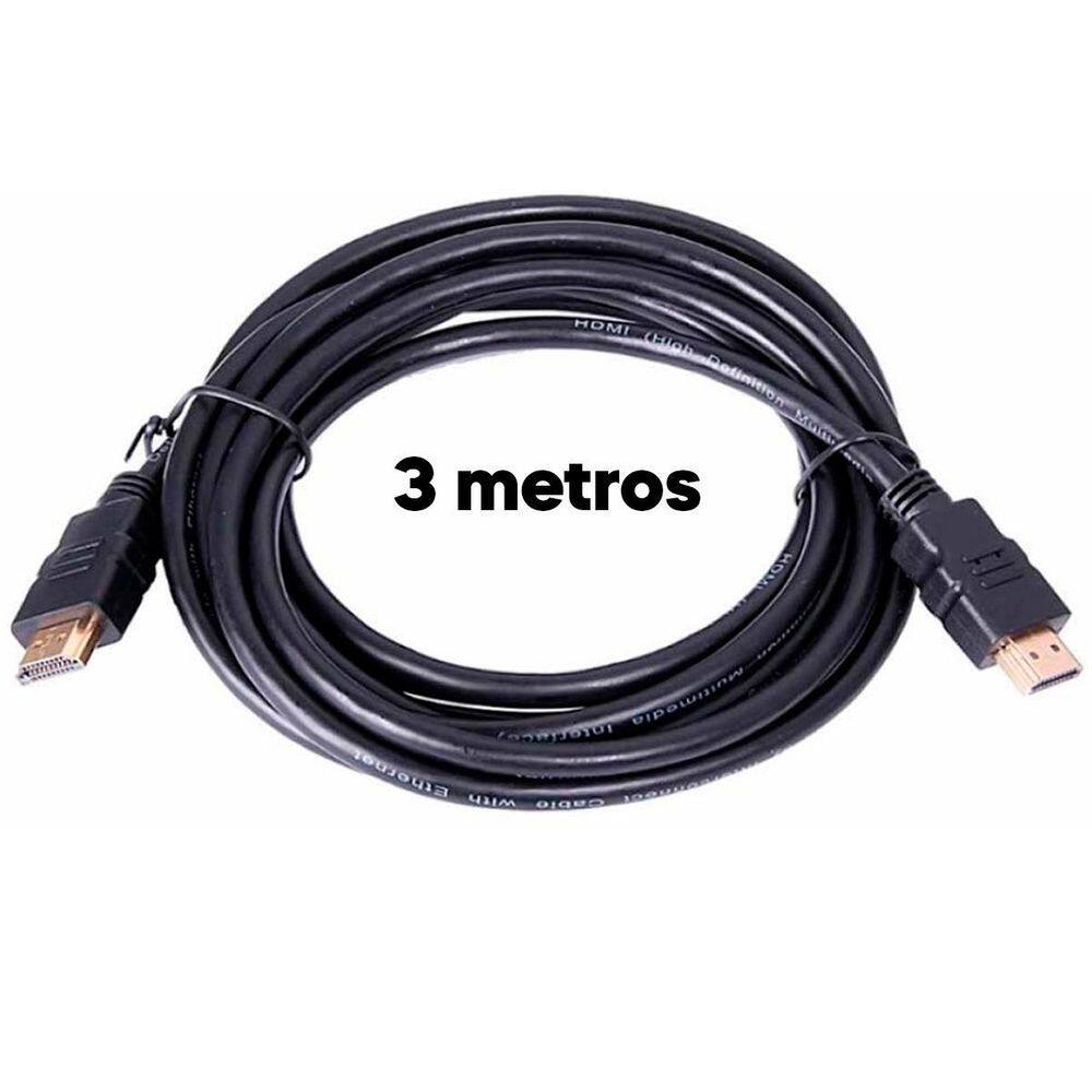 Cabo Hdmi 3 Metros 4K Hd Full Hd 3D Para Monitor E Tv
