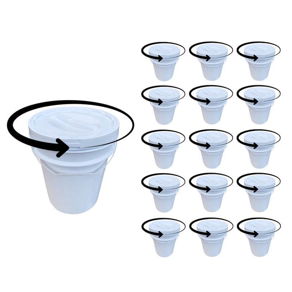 Balde Tampa De Rosquear Para Geleia - Kit 15 Pçs