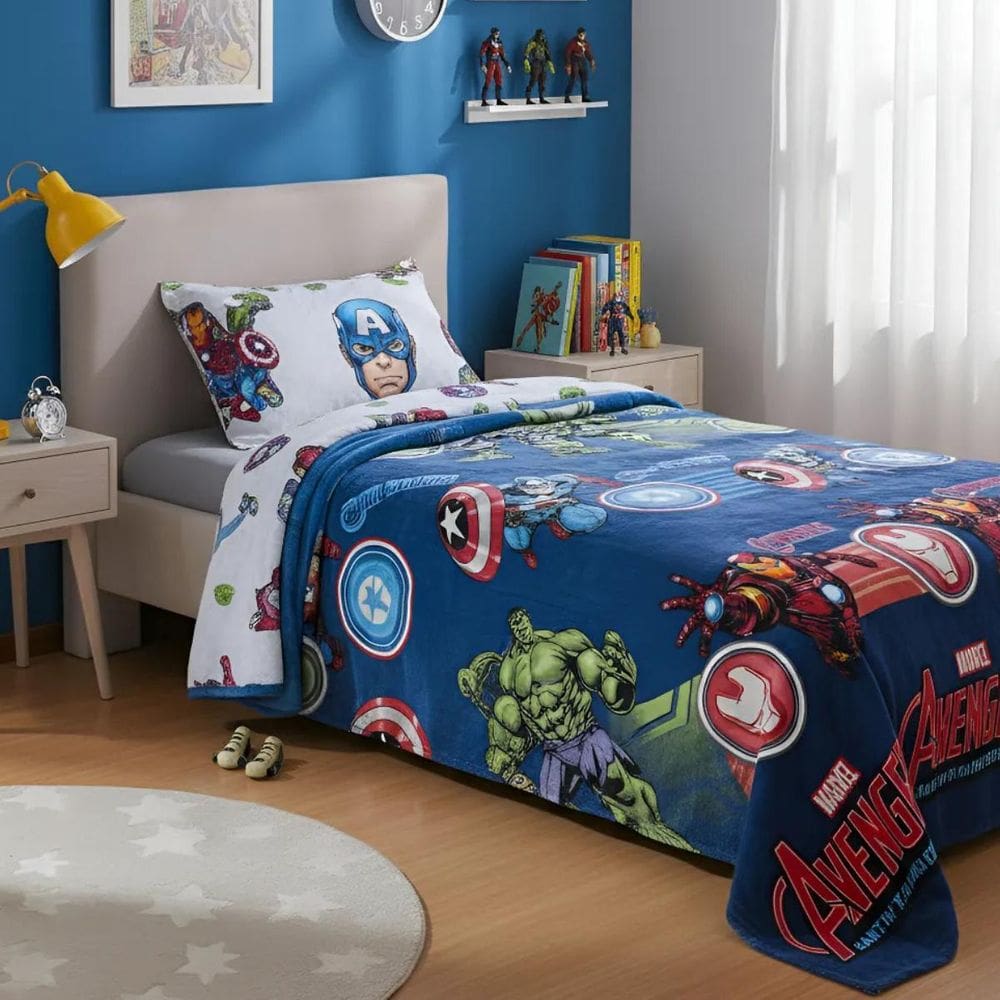 Cobertor Grosso Kids Marvel Antialégico Quentinho De Verdade