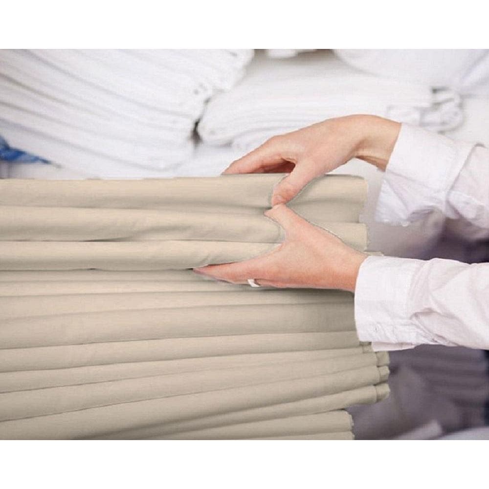 Lençol Bege Clinica Hospital Maca Hotel Algodão Percal 150