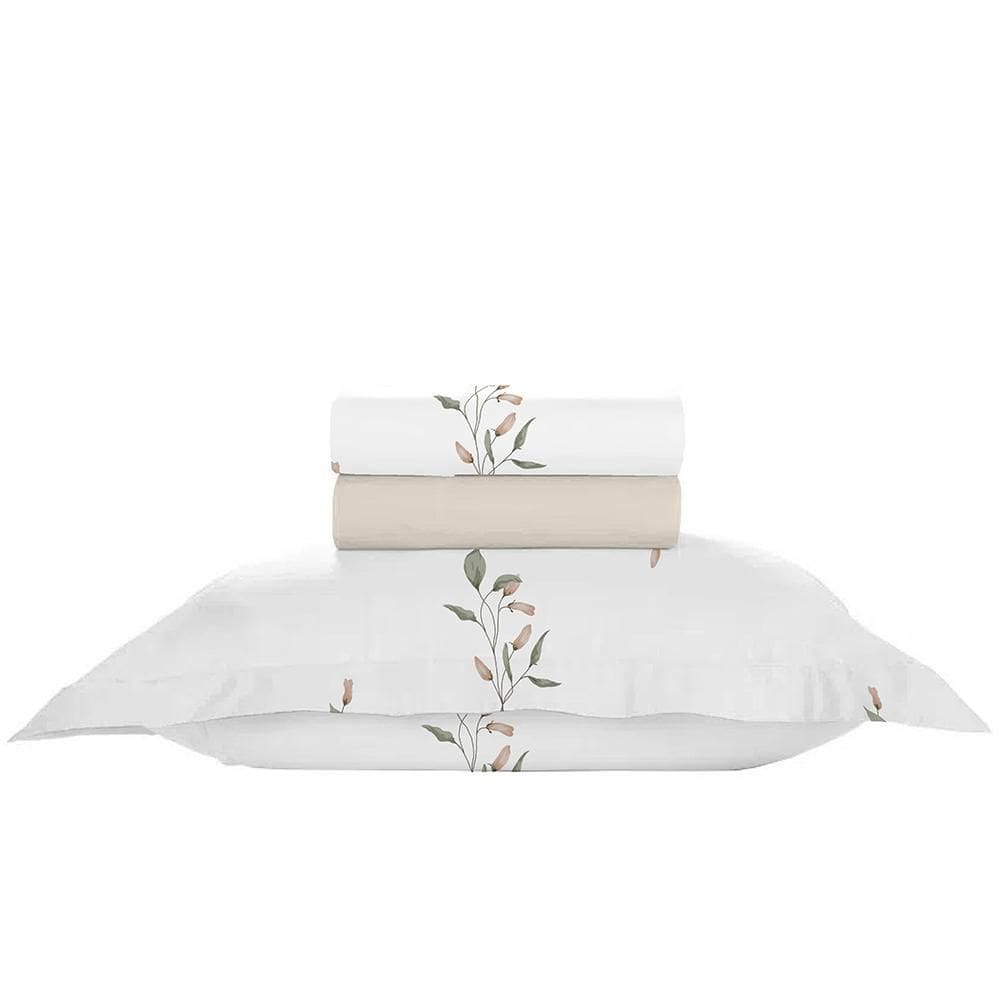 Jogo De Cama Solteiro 100% Algodão 200 Fios Nova América