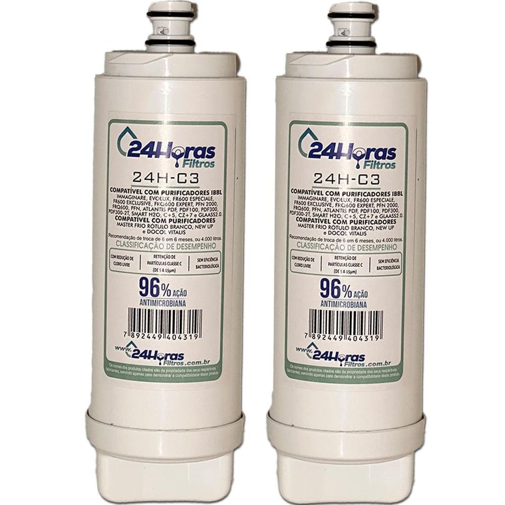 Kit 2 Filtro Refil Compatível New Up Purificador Água