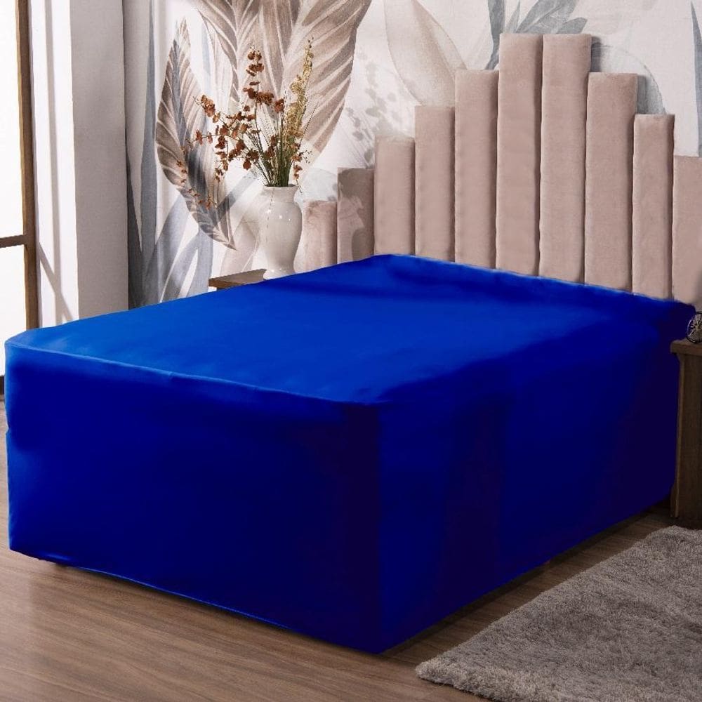 Lençol Luva King Cama Conjugada Veste Colchão E Box Malha 1P