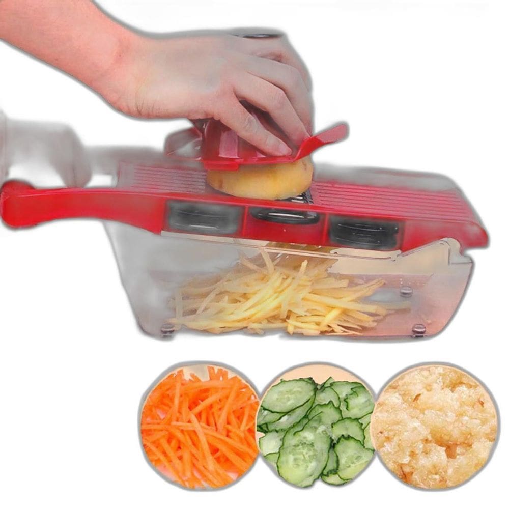 Mandolina Manual Para Fatiado Fino De Vegetais E Frutas