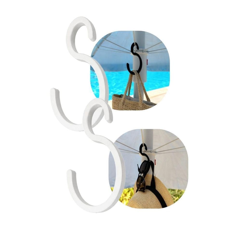 Kit 2 Gancho Organizador Para Guarda-Sol De Praia 4 Pontas