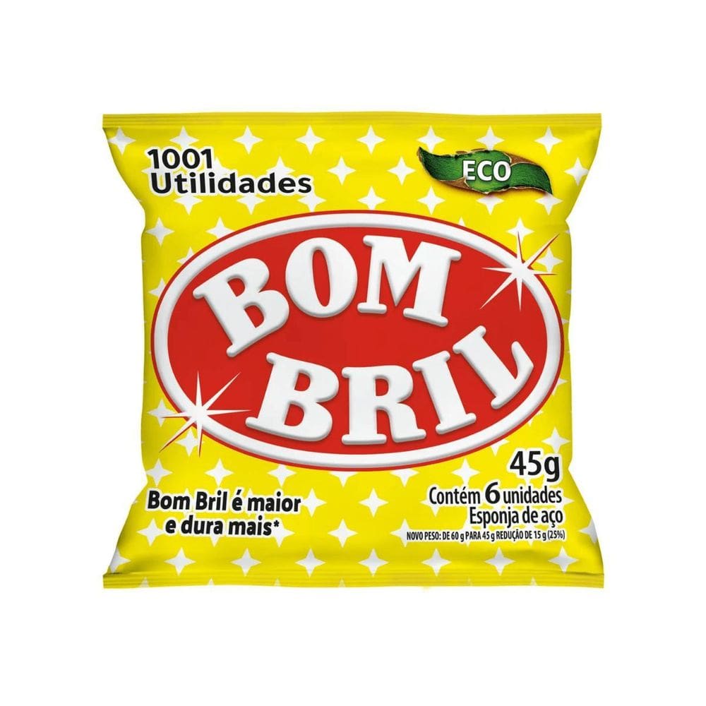 Lã De Aço Bombril Eco 45G Com 6Un