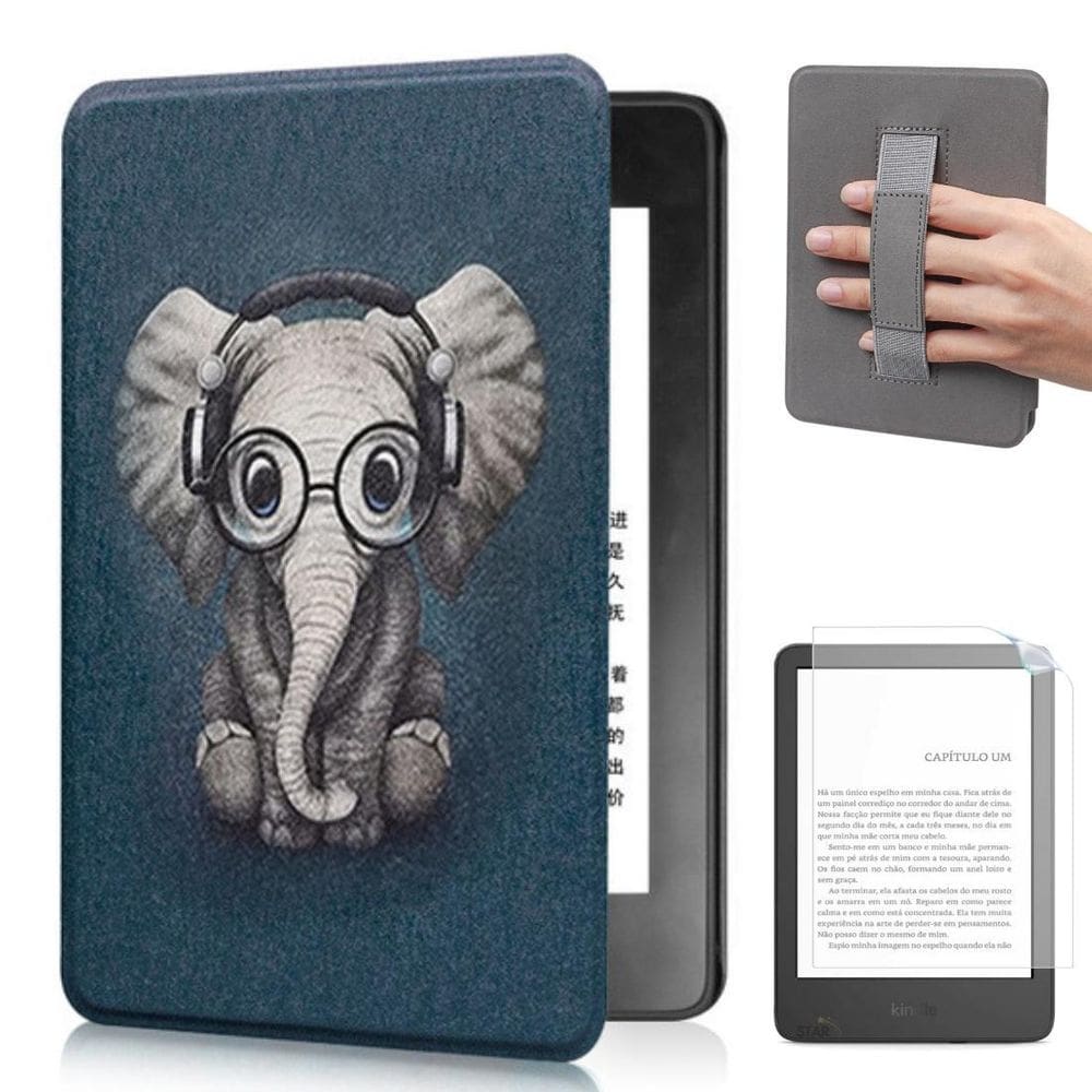 Case Alça Estampa Para Kindle Paperwhite  Sa569P  + Película