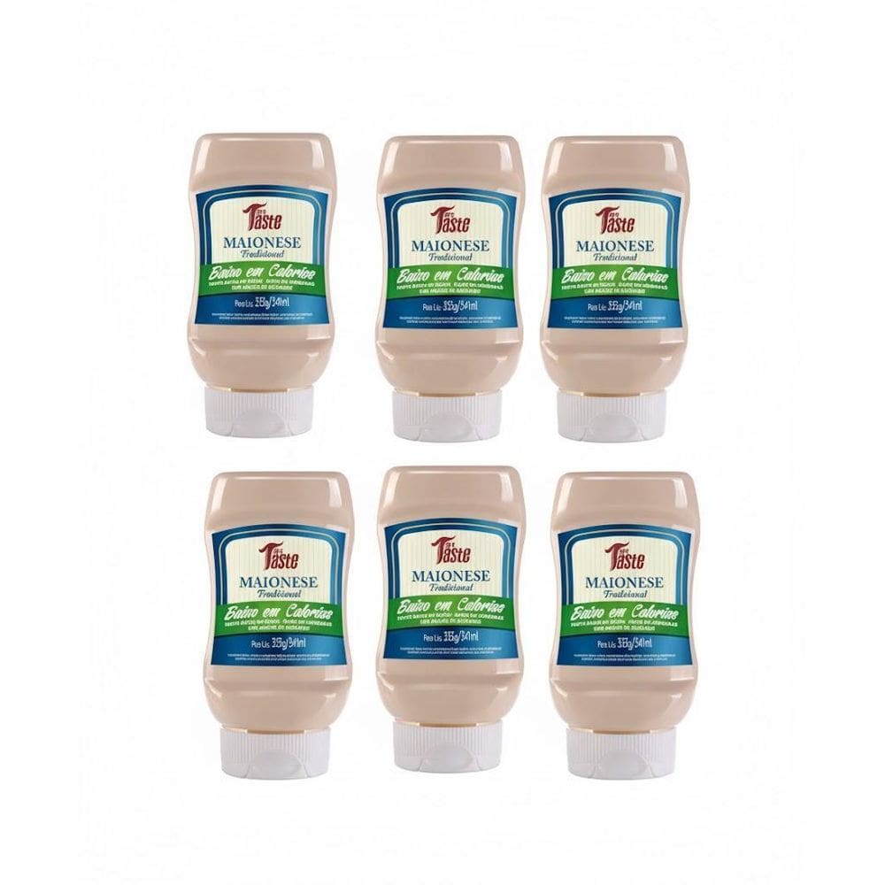 Kit 6 Molho Maionese 335G Saudavel E Saboroso Zero Açucar