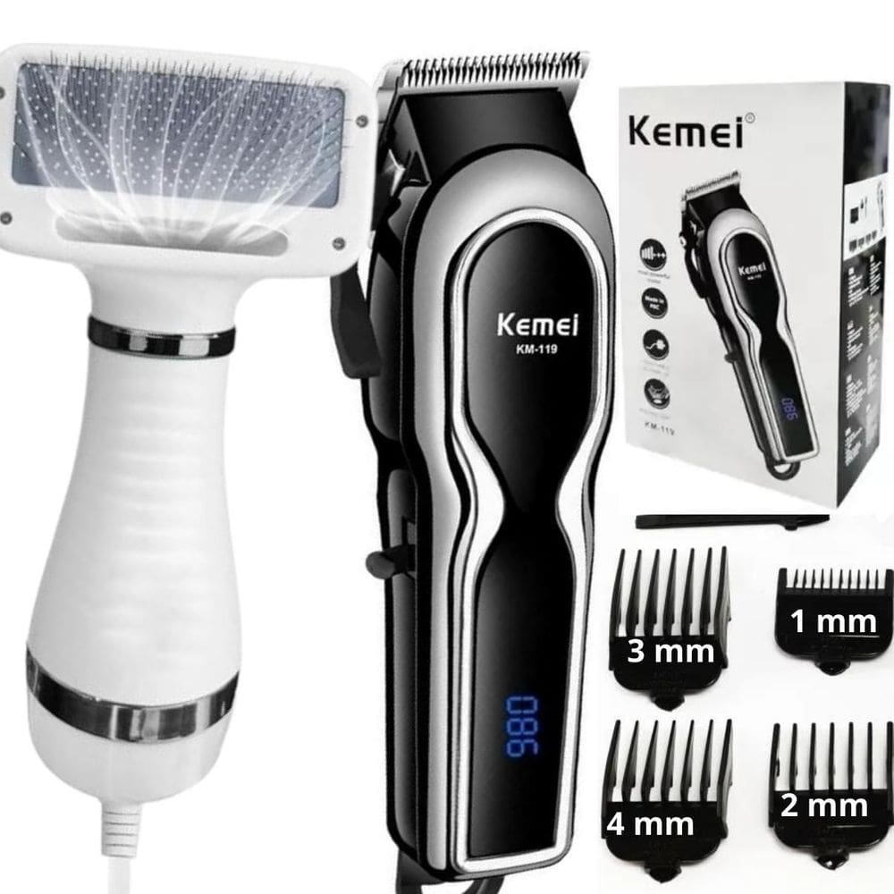 Kit Tosa Pet Máquina De Tosa + Secador Portátil