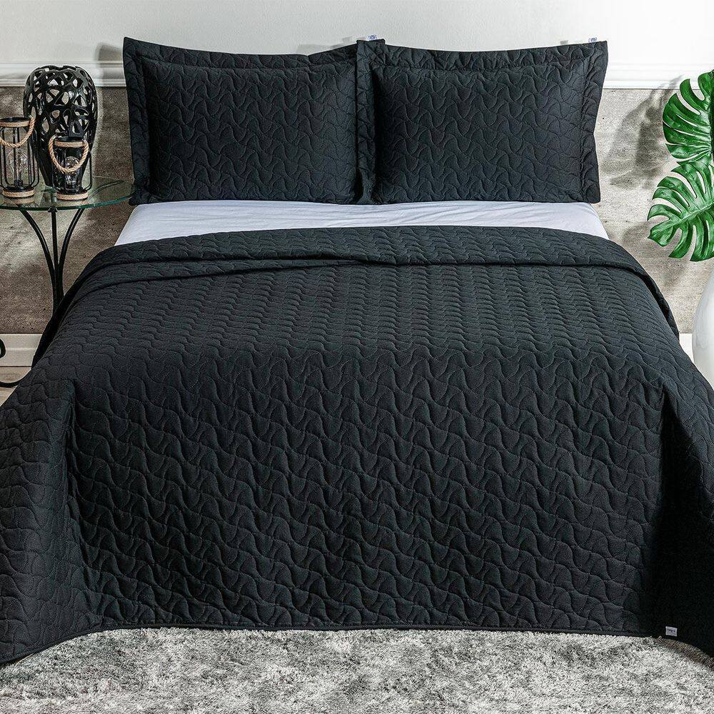 Cobre Leito Queen Egeo 3 Peças Percal 200 Fios