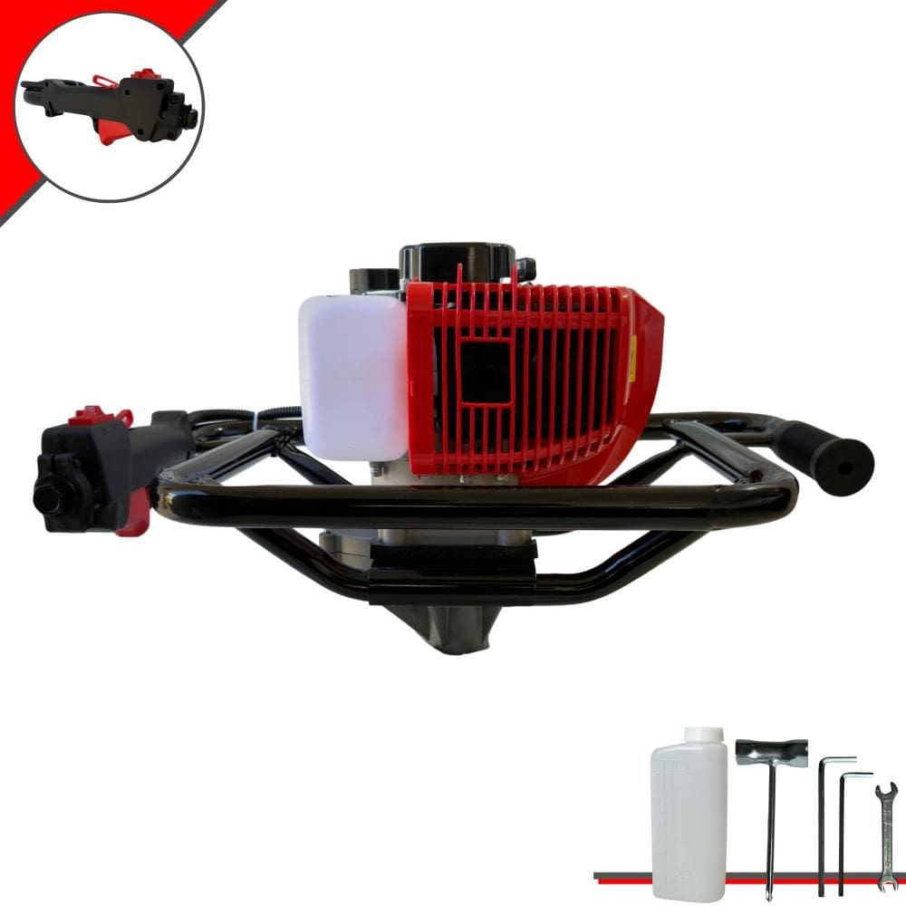 Perfurador de Solo Perfuratriz Sem Broca Anmax GD520-B À Gasolina 52cc 2,2HP 7.000rpm Motor 2 Tempos Profissional de Alta Performance