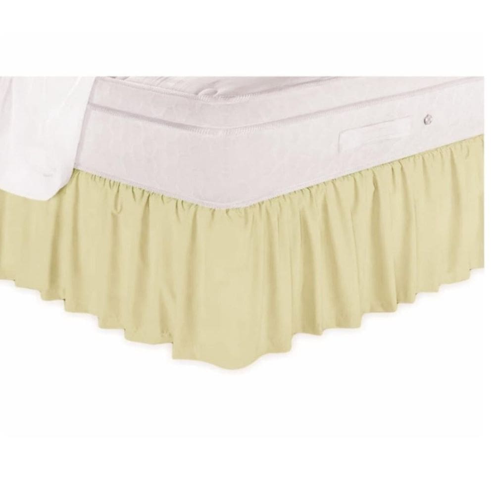 Saia Box Casal Palha Microfibra Ajustável Babado E Elástico