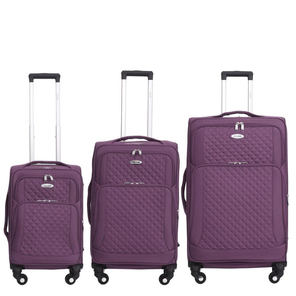 Mala De Viagem Com 3 Peças Luxo Rodinhas Giratória 360º